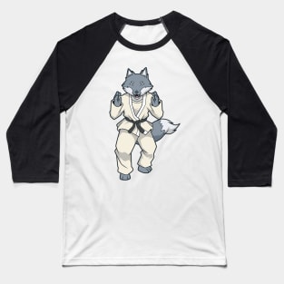 Comic wolf does judo Baseball T-Shirt